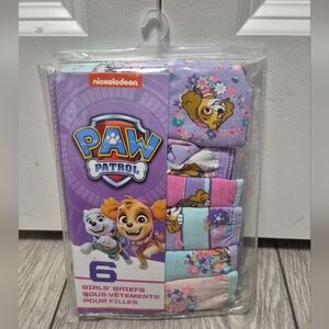 New Nickelodeon Paw Patrol Girls' 6 Pair Briefs Underwear. 100% Cotton. Size 6